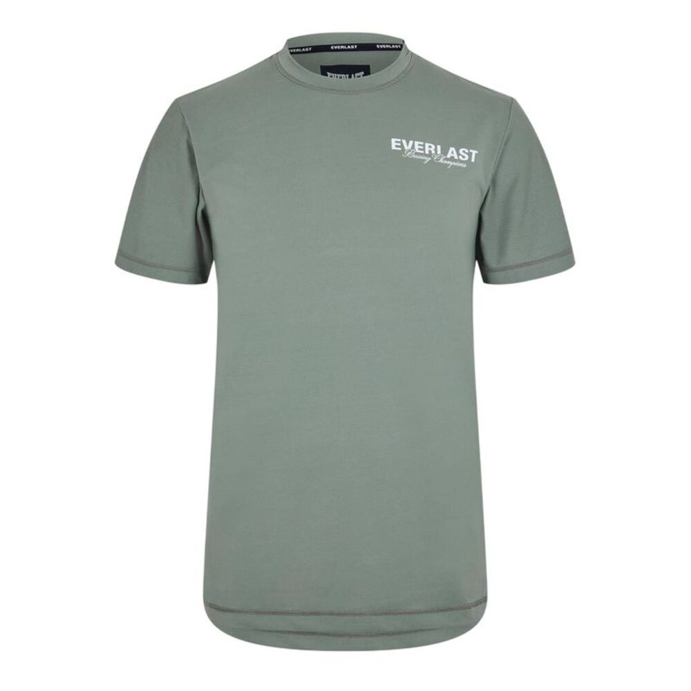 Everlast Mens Logo Crew Neck Workout T-Shirt / Khaki
